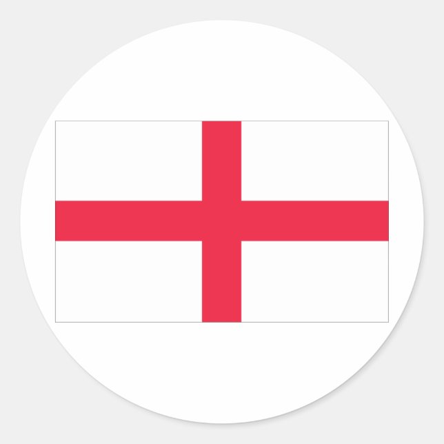 English Flag Classic Round Sticker (Front)