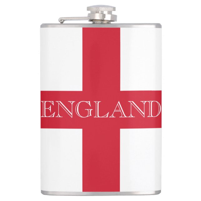 English Flag England flacnt Hip Flask (Front)