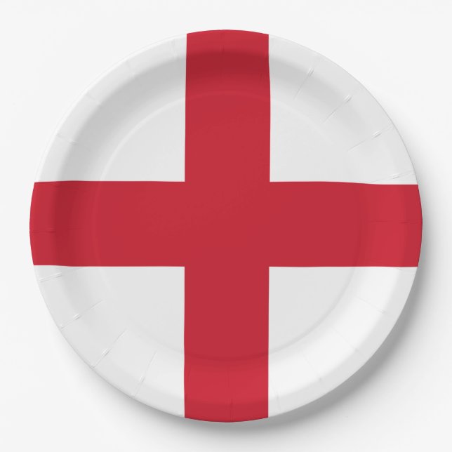 English Flag (England) Paper Plate (Front)