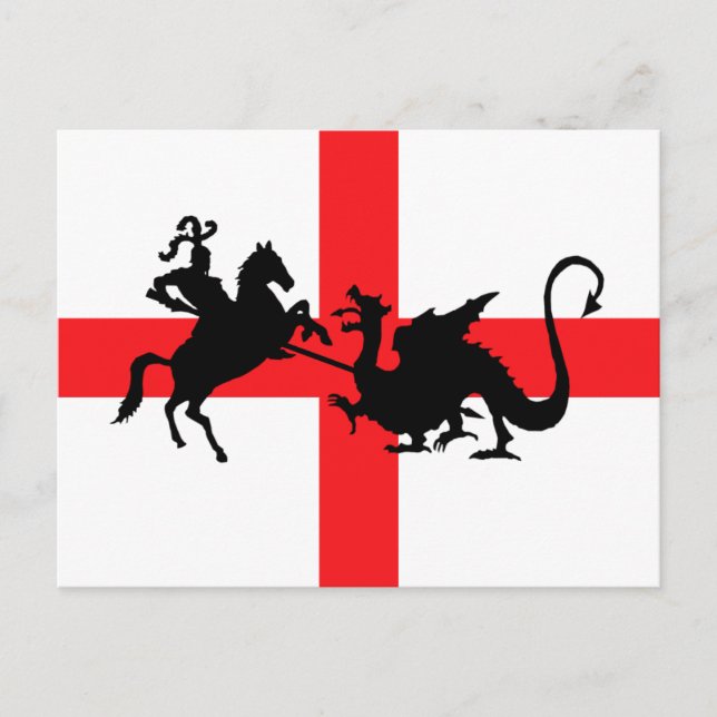 English flag George and the Dragon Postcard (Front)