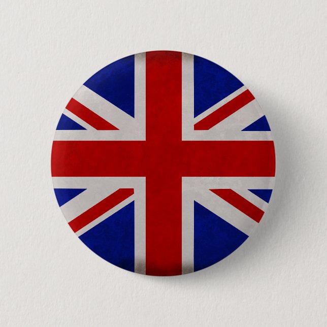 English flag of England textured 6 Cm Round Badge (Front)
