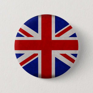 English flag of England textured 6 Cm Round Badge