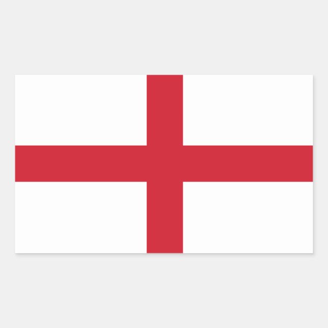 English Flag Rectangular Sticker (Front)
