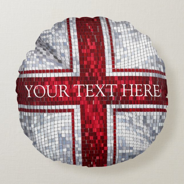 ENGLISH FLAG ROUND CUSHION (Front)