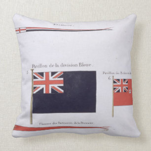 English Flags, from a French book of Flags, c.1819 Cushion
