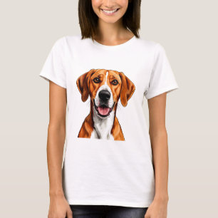 English Foxhound Dog Bright, Happy Expression T-Shirt