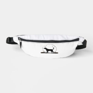 English Foxhound Dog � Halloween Moon Silhouette C Bum Bags