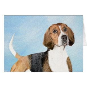 English Foxhound Painting - Cute Original Dog Art