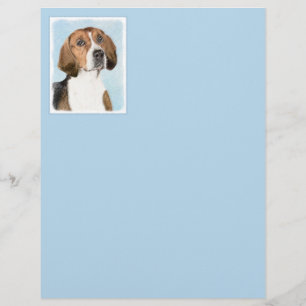 English Foxhound Painting - Cute Original Dog Art