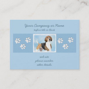 English Foxhound Painting - Cute Original Dog Art Business Card