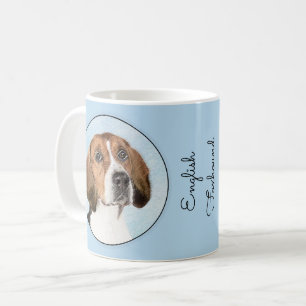 English Foxhound Painting - Cute Original Dog Art Coffee Mug
