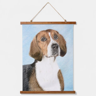 English Foxhound Painting - Cute Original Dog Art Hanging Tapestry