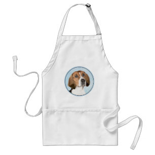 English Foxhound Painting - Cute Original Dog Art Standard Apron