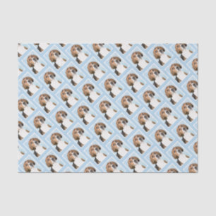 English Foxhound Painting - Cute Original Dog Art Tissue Paper