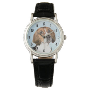 English Foxhound Painting - Cute Original Dog Art Watch