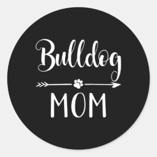 English French American Bulldog Mum Classic Round Sticker