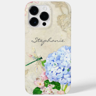 English Garden, Blue n Pink Hydrangeas Watercolor Case-Mate iPhone 14 Pro Max Case