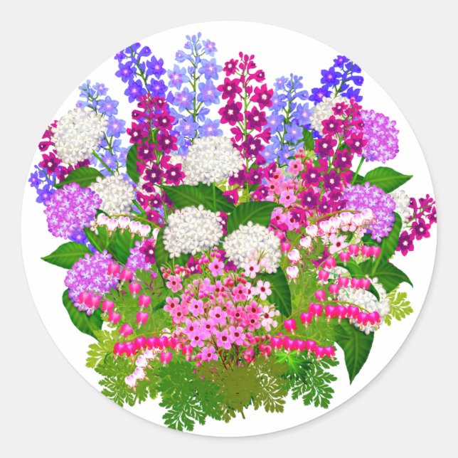 English Garden Bouquet Sticker (Front)