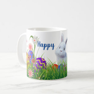 English Garden Happy Easter Bunny & Colourful Eggs Coffee Mug