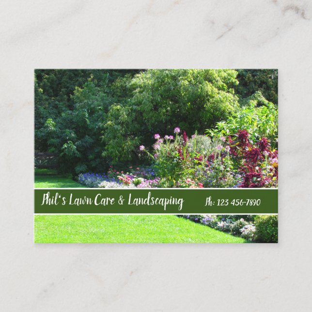 English Garden Landscaping Business Card (Front)