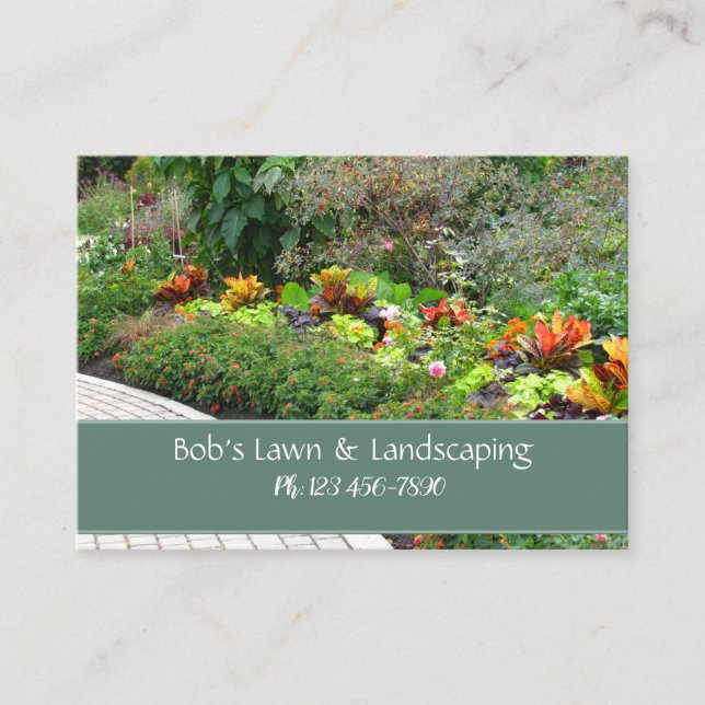 English Garden Landscaping Business Card (Front)