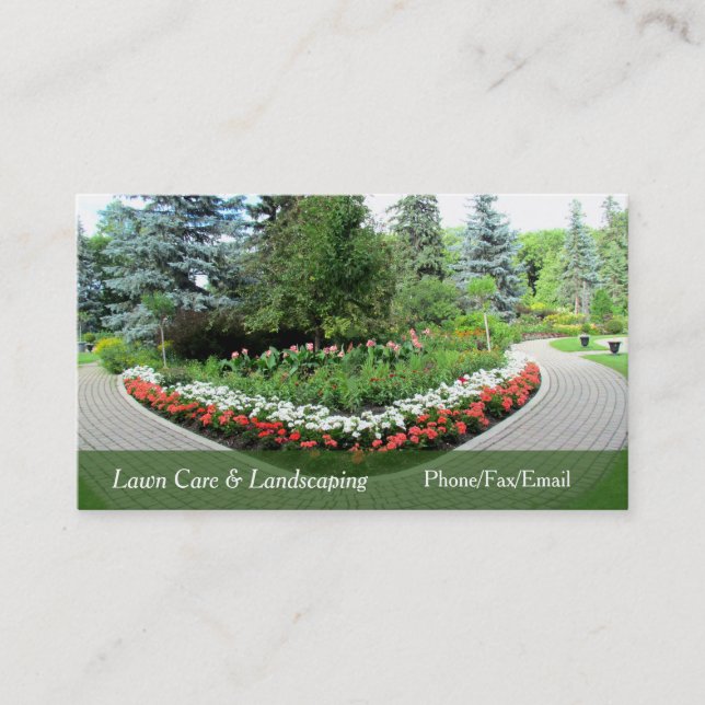 English Garden Lawn & Landscaping Business Card (Front)