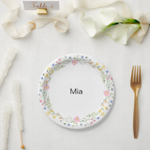 English Garden Personalised Birthday Party II Paper Plate