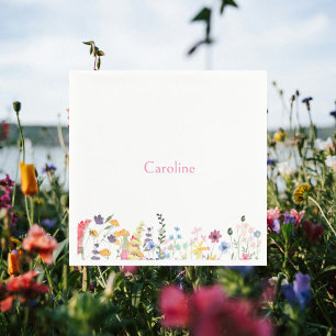 English Garden Personalised Name Cocktail Napkin