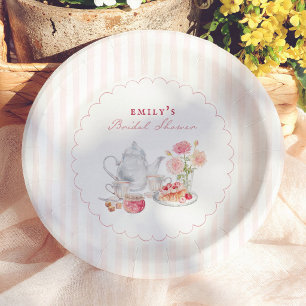 English Garden Tea Party Bridal Shower Paper Plate