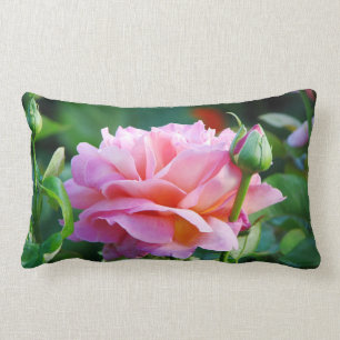 English Garden Tea Rose Lumbar Cushion