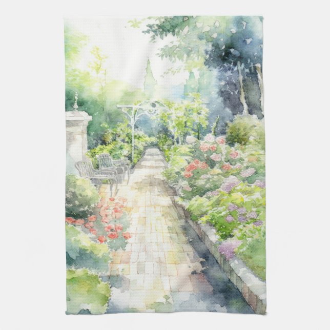 English Garden  Tea Towel (Vertical)