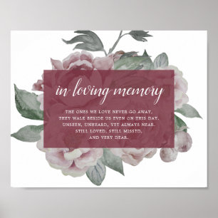 English Garden Wedding Memorial Sign