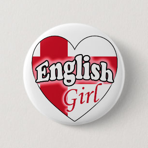 English Girl 6 Cm Round Badge