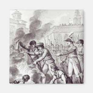 English goods burnt in Amsterdam Magnet