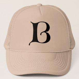 English Gothic Monogram letter B Trucker Hat