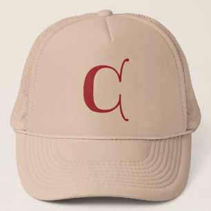 English Gothic Monogram letter C Trucker Hat