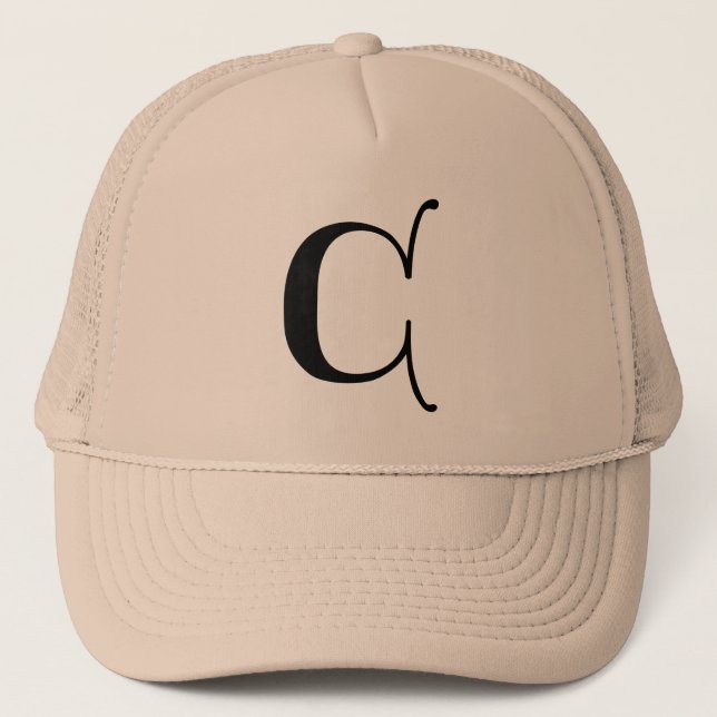 English Gothic Monogram letter C Trucker Hat (Front)
