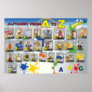 English Grammar Alphabet poster