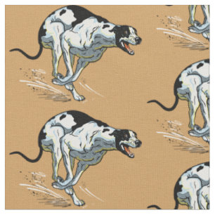 english greyhound race dog fabric