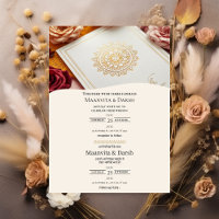 English Hindi Bilingual Wedding Invitation