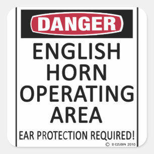English Horn Operating Area Square Sticker
