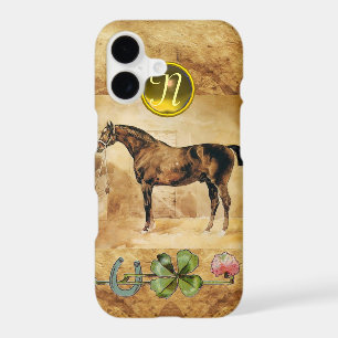 ENGLISH HORSE,HORSESHOE,CLOVER Monogram Parchment