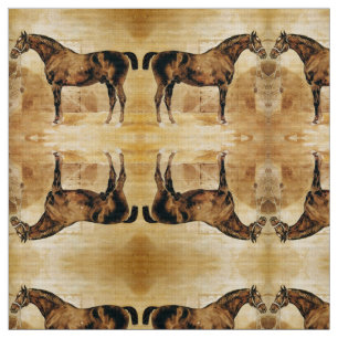 ENGLISH HORSE IN STABLE FABRIC