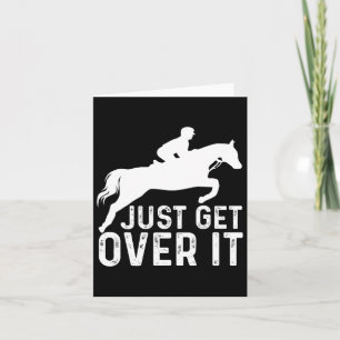 English Horse Riding Hunter Jumper Girl Horseback Card
