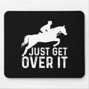 English Horse Riding Hunter Jumper Girl Horseback Mouse Pad