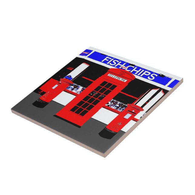 English Icons Typically England Ceramic Tile (Side)