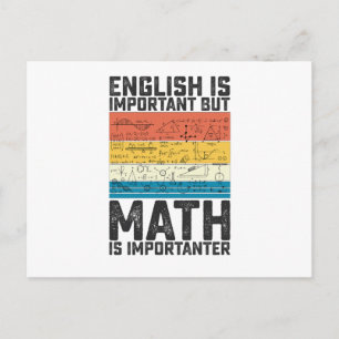 English Is Important But Math Is Importanter Postcard