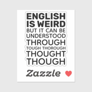 English is Weird Funny Grammar Contour Cut