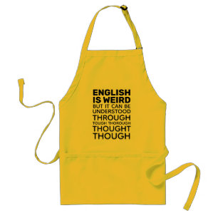 English is Weird Funny Grammar Standard Apron