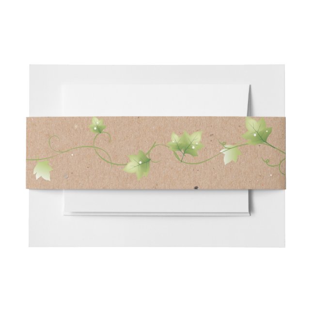 English Ivy Belly Band Invitation Belly Band (Front Example)